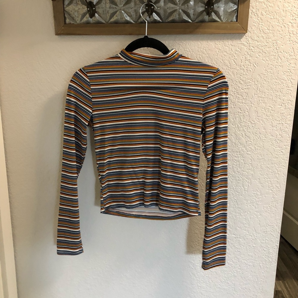 WORN ONCE SMALL FOREVER 21 STRIPED CROP TOP